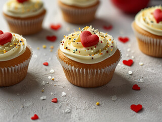 heart shaped cupcakes