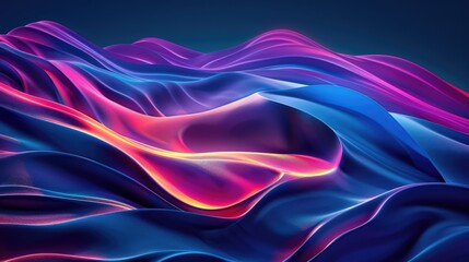 Obraz premium A vibrant and dynamic abstract wave pattern on a bright background