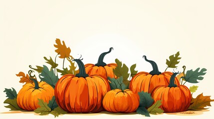 Orange pumpkins on a wooden surface with a blurred green and orange background