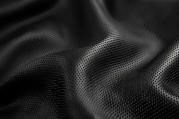Fototapeta premium A black fabric with a pattern of dots