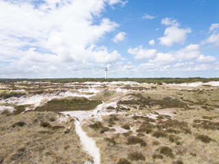 Dünenlandschaft mit Leuchtturm in Dueodde auf der Insel Bornholm