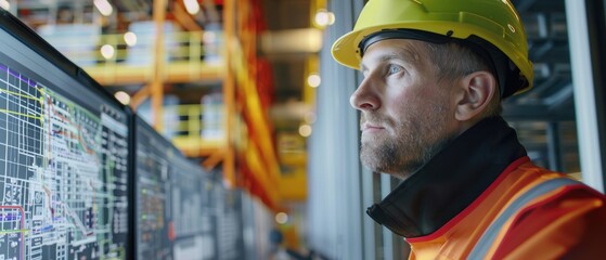 Fototapeta premium Innovative General Engineer Using Laser Scanner for Structure Modeling