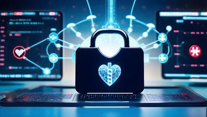 Cyber security concept background, online security, ai generated