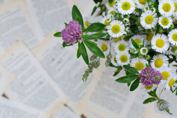 book with flower