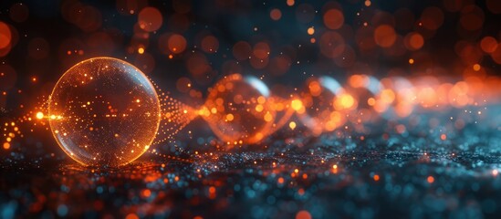 Abstract Sphere of Glowing Particles
