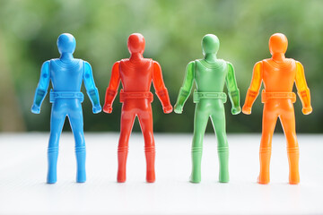 Colorful plastic model of warriors. toys. Concopt, Toy for kids, enhance imagination in childhood...