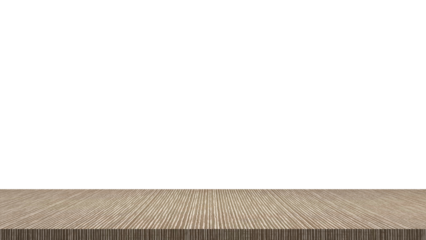 empty wooden table top in foreground isolated on background with clipping path. counter bar foreground can be used for display or montage products.
