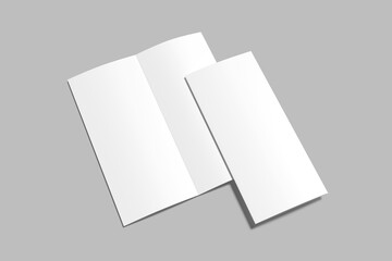 DL Bifold Brochure Blank Mockup