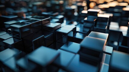 Obraz premium Abstract 3d business background. Abstract image of background with cubes