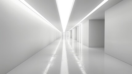 Obraz premium Modern abstract white interior 3D background