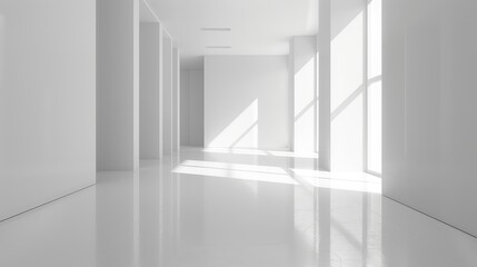 Abstract 3d white interior background