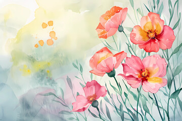 spring flower Card design Illustration, generated ai