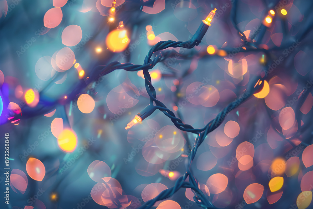 Aufkleber twinkling string lights creating a festive atmosphere
