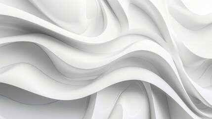 3D abstract white background