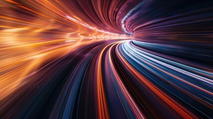 A stunning 3D render of an abstract multicolor spectrum