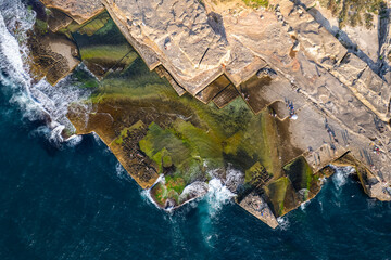 Kefken Pink Rocks (Pembe Kayalar). Famous rocks in Kandira, Kocaeli, Turkey. Pink Rocks aerial...