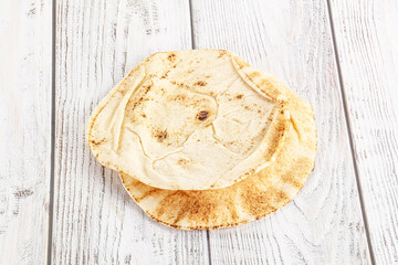 Traditional eastern round pita bread