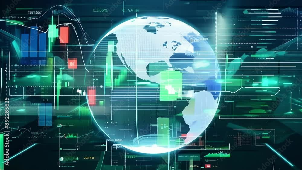 Poster this footage brings the world of digital trading to the forefront with holographic displays and live