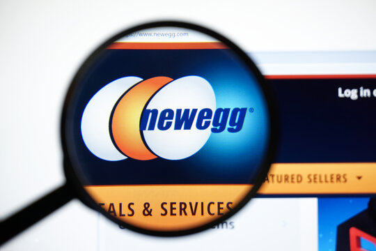 Los Angeles, California, USA - June 10 2024: Homepage of newegg .Official website