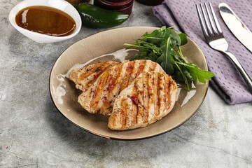 Grilled turkey breast fillet steak