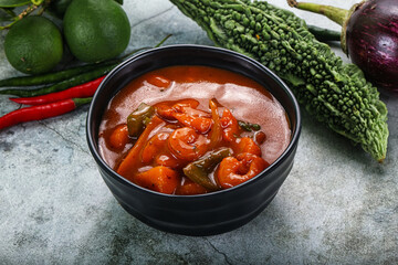 Thai red curry with prawn