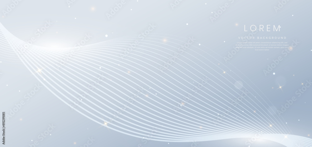 Aufkleber modern background with wave white dynamic lines design.