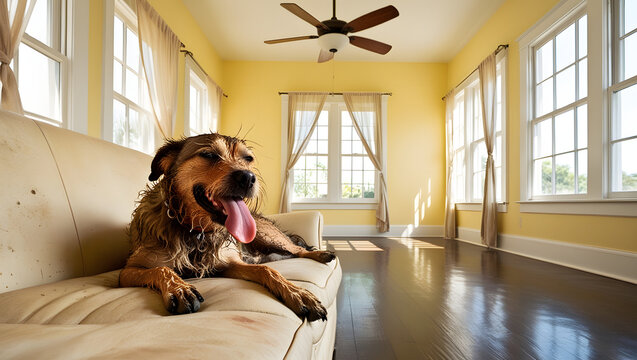 Hund Hitze im Sommer Generative AI