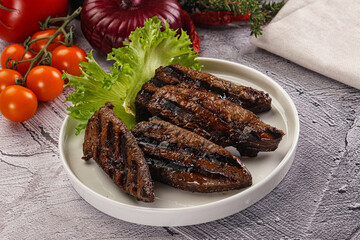 Grilled diet beef liver steak