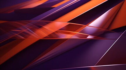 Fototapeta premium 3d rendering of orange and purple abstract geometric background. Scene for advertising, technology, showcase, banner, game, sport, cosmetic, business, metaverse. Sci-Fi Illustration. Product display