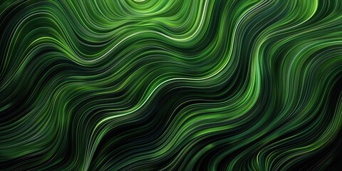 Fototapeta premium Abstract organic green lines as wallpaper background illustration created by ai