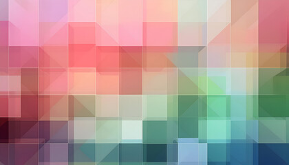 Abstract Geometric Pattern With Pink, Green, and Blue Hues