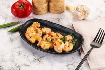 Stir fried prawn in sweet and sour sauce