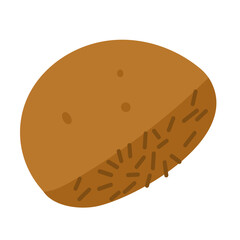 Gambar kue pukis cokelat vector illustration, chocolate pukis cake isolated on white background, indonesian traditional snack, street food indonesia
