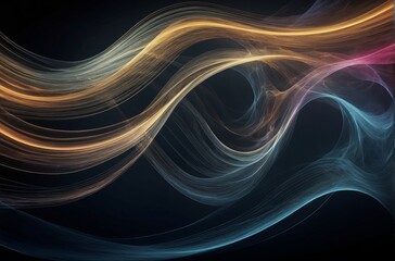 Fototapeta premium An abstract depiction of musical staves transformed into waves symbolizing sound.