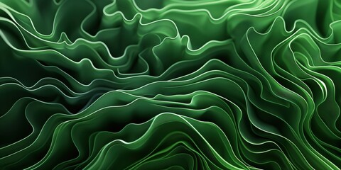 Obraz premium Abstract organic green lines as wallpaper background illustration created by ai