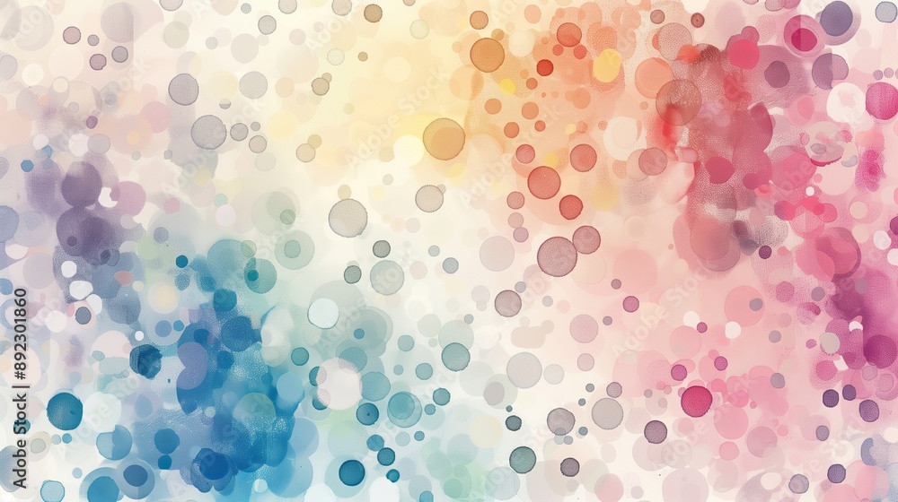 Poster a pattern of dots in all kinds of colors.