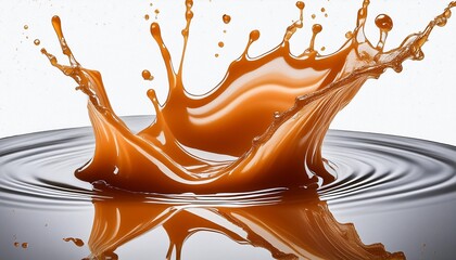 Transform your design with the allure of caramel splashes captured in stunning detail.