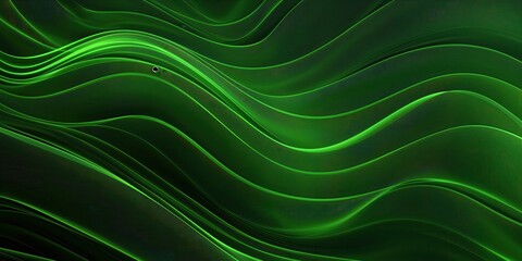 Naklejka premium Abstract organic green lines as wallpaper background illustration created by ai