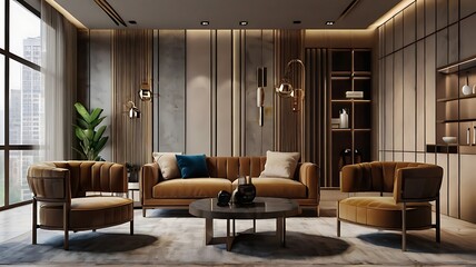 modern living interior at home