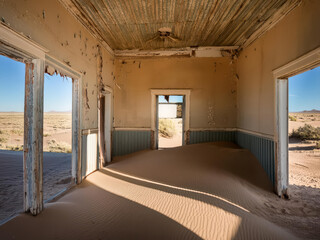 Fototapeta premium an old house in the desert