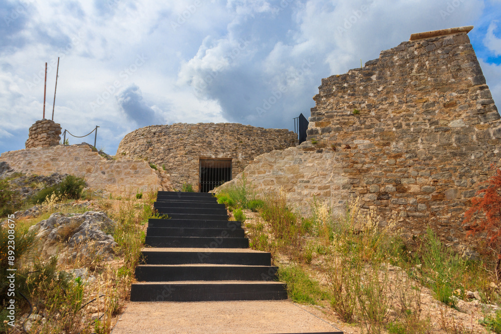 Canvas Prints Ruins of Turina fortress on the top of hill in Skradin, Croatia