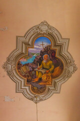 Inside church of the Nativity of Mary  in Skradin, Croatia