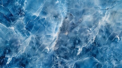 Obraz premium A blue marble pattern with white veins and light blue accents.