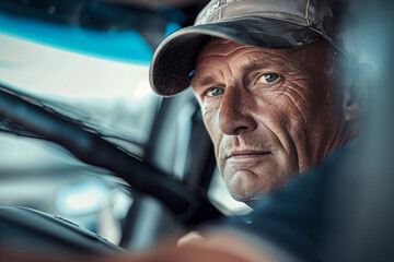 Portrait of a truck driver