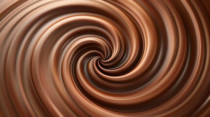 A mesmerizing swirl of smooth, rich chocolate blends seamlessly, creating an inviting and delicious visual experience.