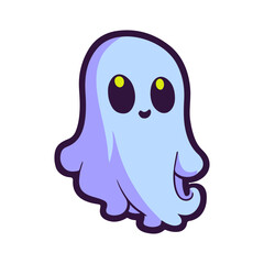 Ghost character halloween cartoon