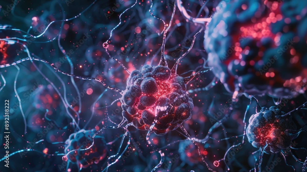 Poster close-up image of multiple cells