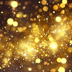 Fototapeta premium Abstract background featuring a blur of golden lights and sparkles, symbolizing celebration, joy, luxury, magic, and warmth.