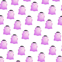 pattern with halloween ghost