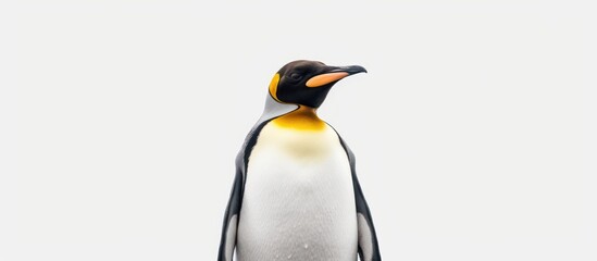 Fototapeta premium King Penguin Portrait Against a White Background
